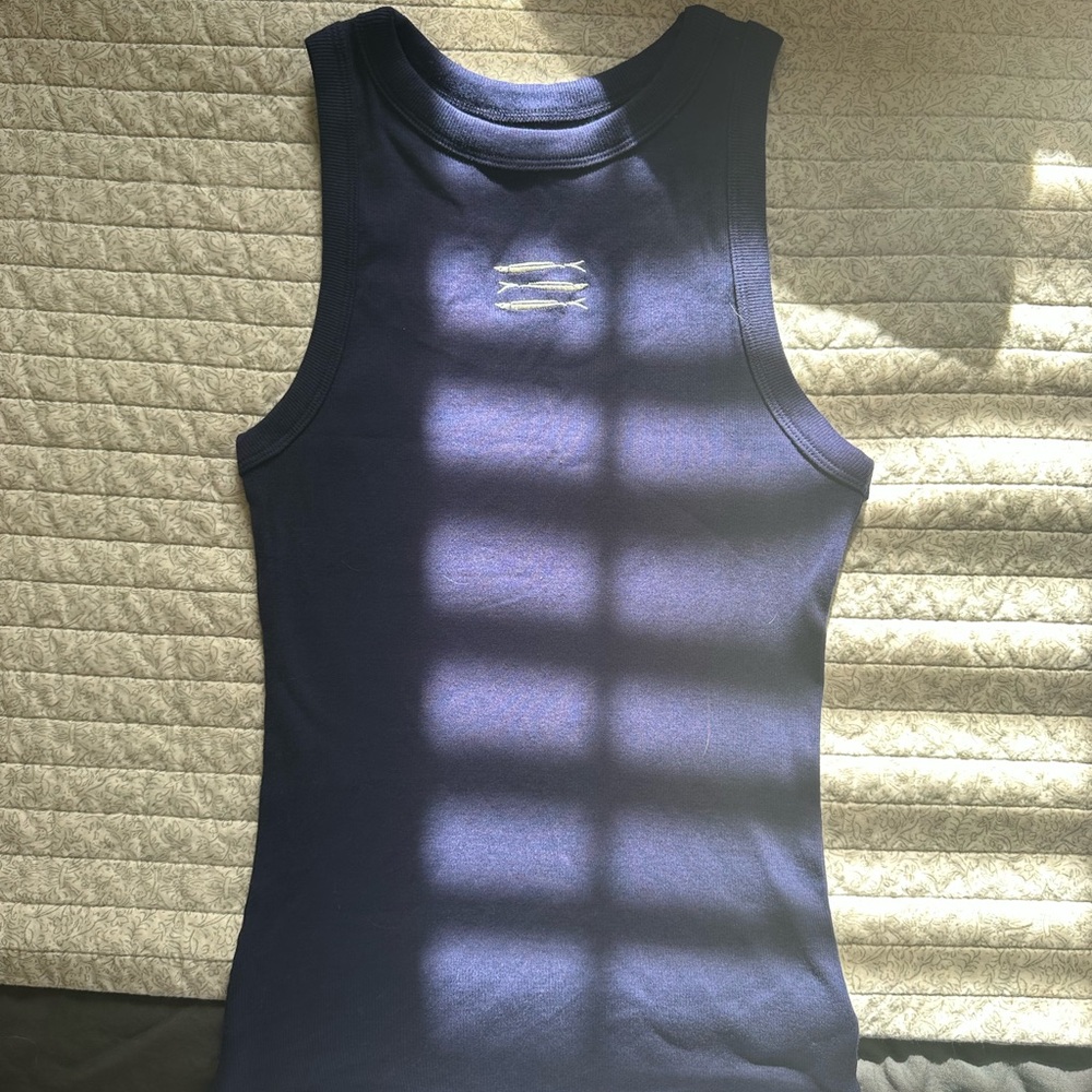 a new day Navy Tank Top